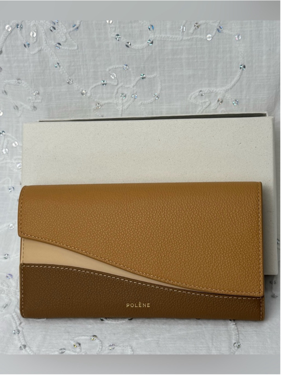 Polene Handbags - Polène Sierra Trio Camel Leather Continental Wallet NIB Made in Spain